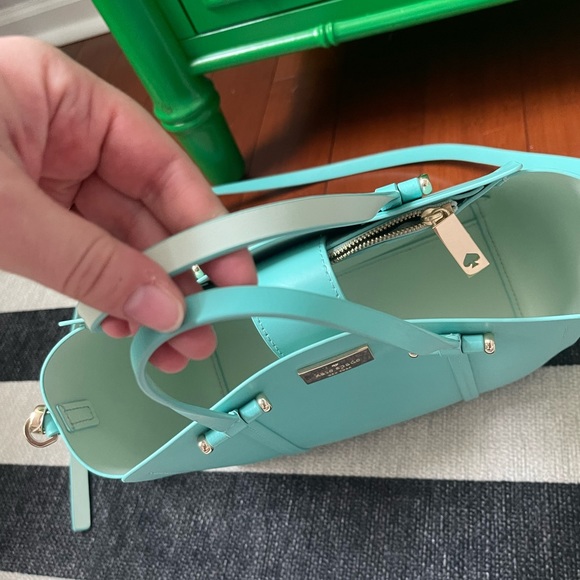 SOLD Kate Spade “aqua blue” crossbody satchel - Picture 3 of 7